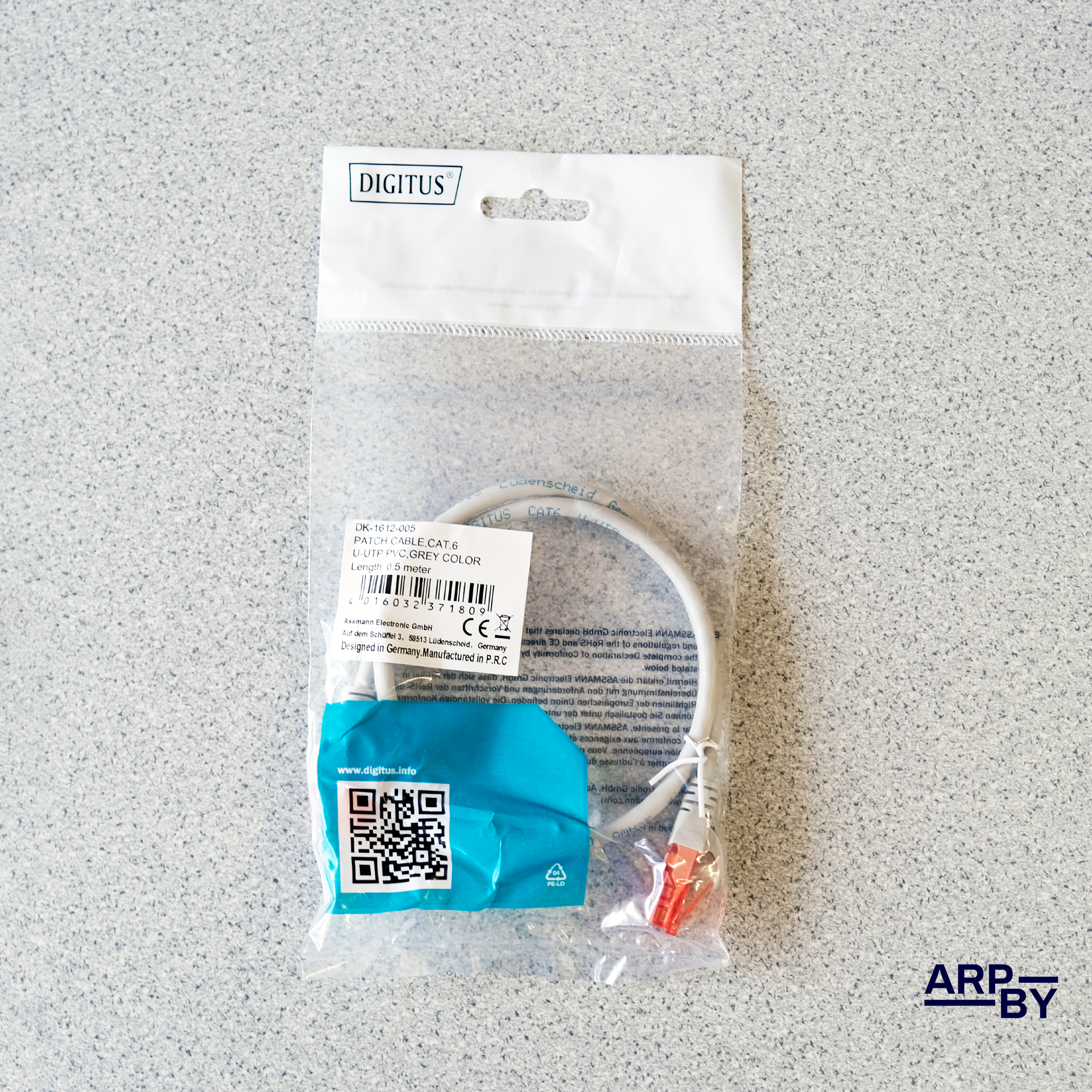 Cabo de Rede CAT6 05M RJ45 Cinza Digitus Cabo de Rede CAT6 05M RJ45 Cinza Digitus